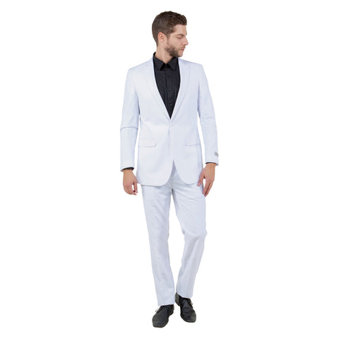 Men's 2pc Suit Slim-Fit w/ Pick Stitch