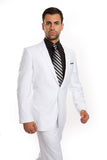 White Solid 2-PC Slim Fit Performance Stretch Suits