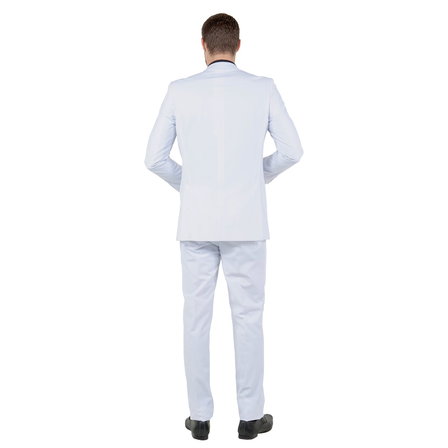 White Solid 2-PC Slim Fit Performance Stretch Suits