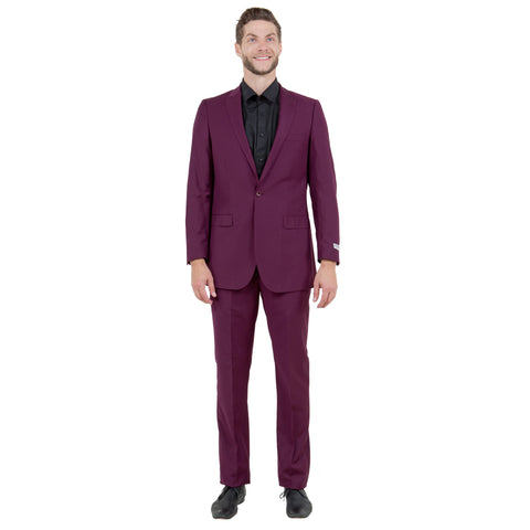 Men's 2pc Suit Slim-Fit w/ Pick Stitch