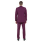 Burgundy Solid 2-PC Slim Fit Performance Stretch Suits