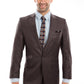 Brown 2-PC Slim Fit Performance Stretch Suits