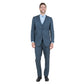 Blue Men's Slim-Fit 3-Piece Sharkskin Suit