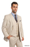 Tan 3-PC Slim Fit Performance Stretch Suits