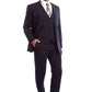 Navy Solid 3-PC Slim Fit Suits
