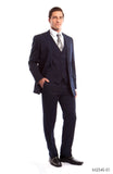 Navy Solid 3-PC Slim Fit Suits