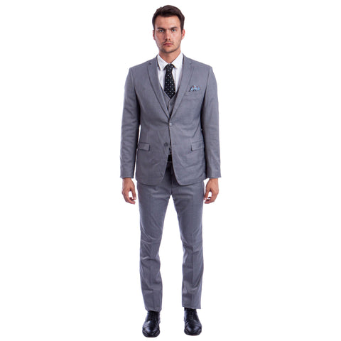 Men's Skinny-Fit Solid 3pc Suit