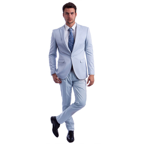 Men's Skinny-Fit 2pc Suit w/ Peak Lapel