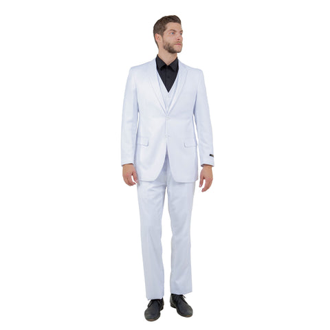 Men's Modern-Fit 3-Piece Suit Set w/ Jacket, Vest and Pants