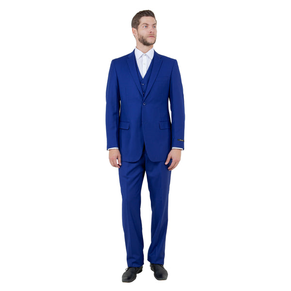 Men's Modern-Fit 3-Piece Suit Set w/ Jacket, Vest and Pants