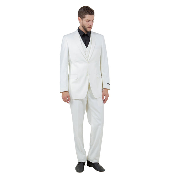 Men's Modern-Fit 3-Piece Suit Set w/ Jacket, Vest and Pants