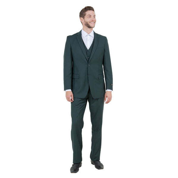 Men's Modern-Fit 3-Piece Suit Set w/ Jacket, Vest and Pants