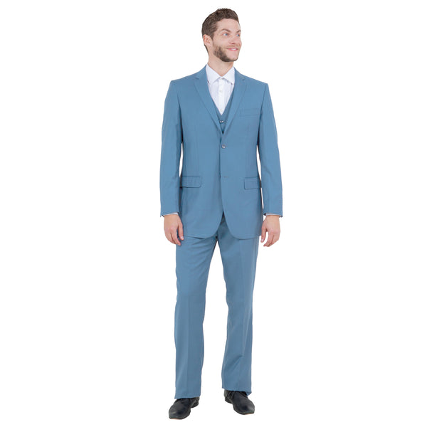 Men's Modern-Fit 3-Piece Suit Set w/ Jacket, Vest and Pants