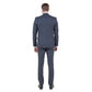 Men's Skinny-Fit Glen Plaid 3pc Suit Set w/ U-Neck Vest