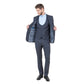 Men's Skinny-Fit Glen Plaid 3pc Suit Set w/ U-Neck Vest