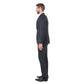 Men's Skinny-Fit Glen Plaid 3pc Suit Set w/ U-Neck Vest