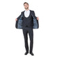 Men's Skinny-Fit Glen Plaid 3pc Suit Set w/ U-Neck Vest