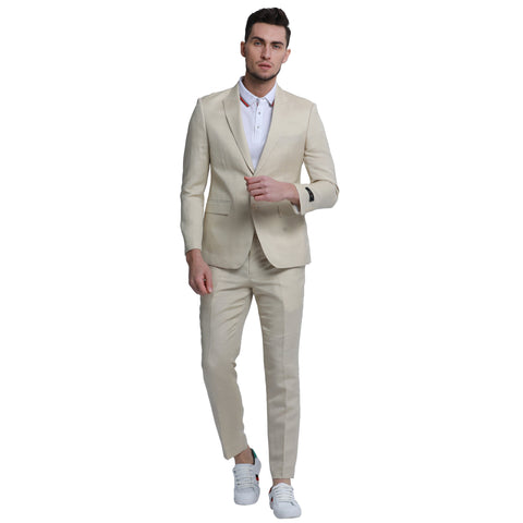 Men's Skinny Fit 2pc Linen Suit