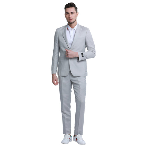 Men's Skinny Fit 2pc Linen Suit