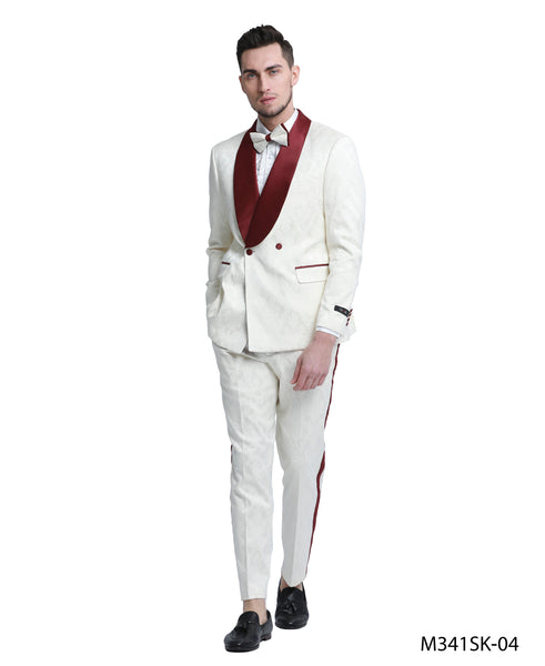 2 PC Satin Shawl Collar Suit