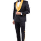 2 PC Satin Shawl Collar Suit