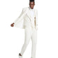 Men's Champagne Polka Dot Suit With Matching Vest, Pants, & Bowtie