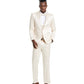 Champagne Solid Shiny U-Shape Vest Mens-suit