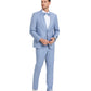 Beau Blue Solid Shawl Collar - Adjustable Waist Band Mens-suit