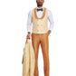 3 PC Pattern Shawl Lapel Double Breasted Vest Suit