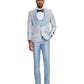 3 PC Pattern Shawl Lapel Double Breasted Vest Suit