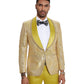 3 PC Pattern Shawl Lapel Double Breasted Vest Suit