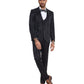 3 PC Paisley Peak Lapel Double Breasted Vest Suit