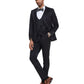 3 PC Paisley Peak Lapel Double Breasted Vest Suit