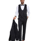 3 PC Paisley Peak Lapel Double Breasted Vest Suit