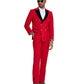2 PC Solid Satin Peak Lapel Double Breasted Suit