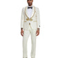 2 PC Solid Satin Peak Lapel Double Breasted Suit