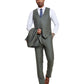 3 PC Solid Textured Peak Lapel Suit