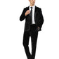 3 PC Solid Textured Peak Lapel Suit