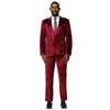 Tazzio Mens Velvet Skinny Fit Suit,Peak Lapel