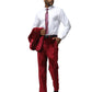3 PC Solid Textured Peak Lapel Suit