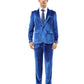 3 PC Solid Textured Peak Lapel Suit