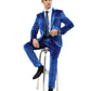 3 PC Solid Textured Peak Lapel Suit