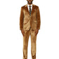 3 PC Solid Textured Peak Lapel Suit