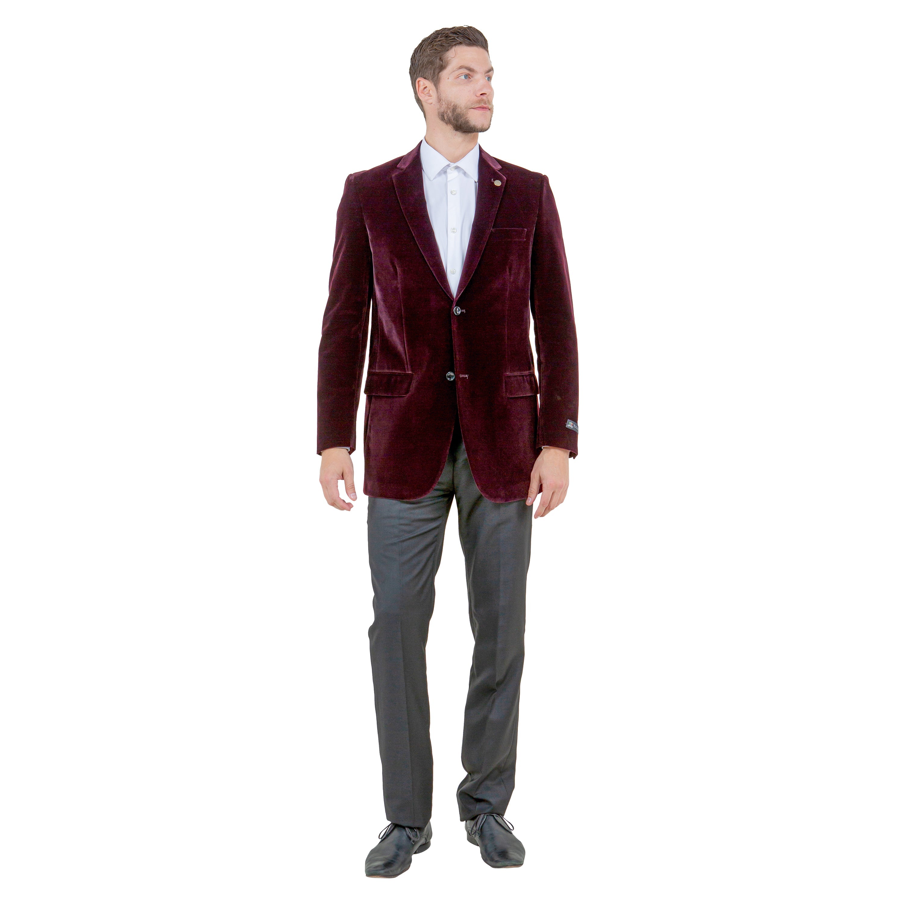Men's Modern Fit Velvet Blazer Only