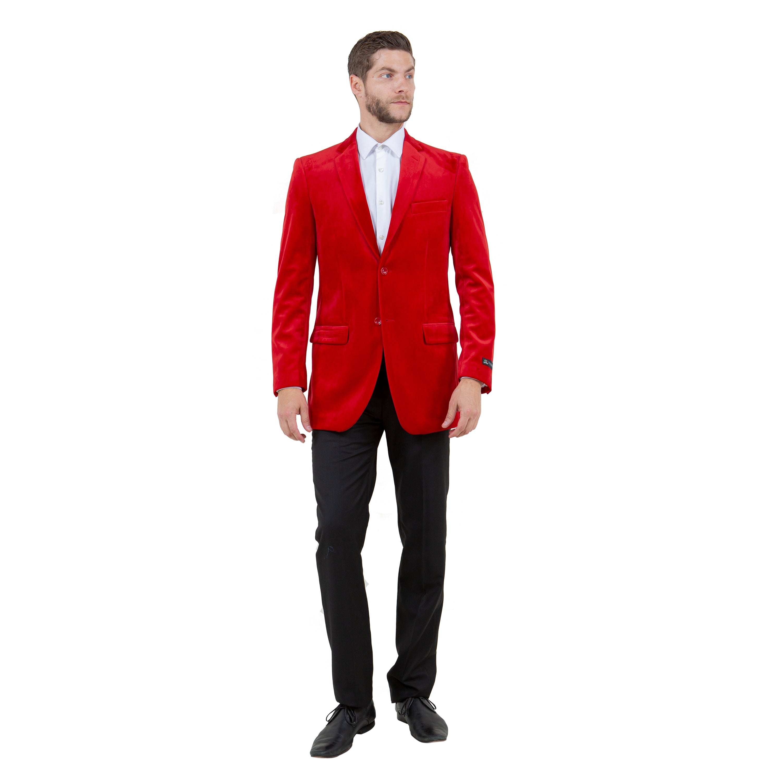 Men's Modern Fit Velvet Blazer Only