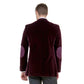 Men's Modern Fit Velvet Blazer w/ Elbow Patch
