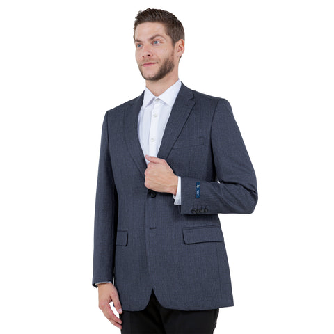 Men's Tailored Fit Plaid Sport Coat w/ Linen Look