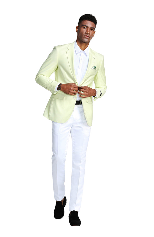 Solid Linen Look Notch Lapel Blazer Jacket