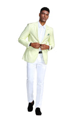 Solid Linen Look Notch Lapel Blazer Jacket
