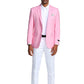 Solid Linen Look Notch Lapel Blazer Jacket